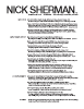Nick Sherman - r�sum�