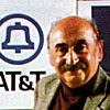 Saul Bass with his AT&T logo