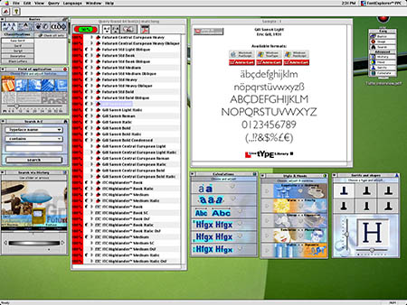 an early version of Linotype's FontExplorer