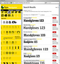 FontShop's TypeNavigator